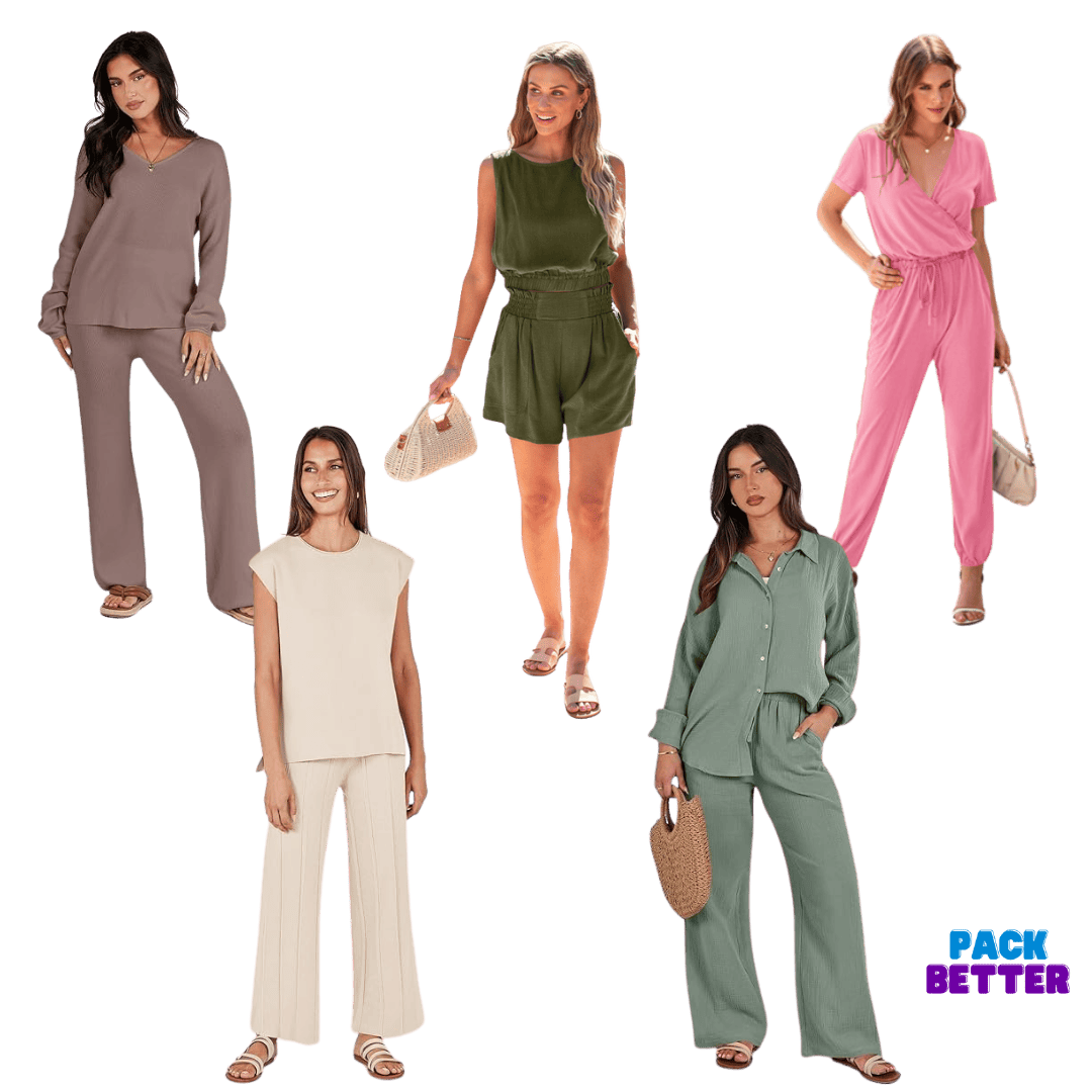five women in various lounge sets