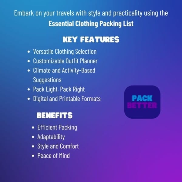 Essential Clothing Packing List