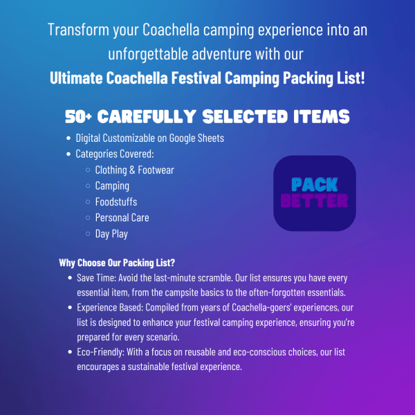 Ultimate Coachella Camping Packing List