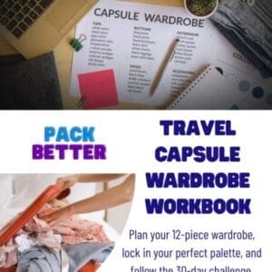 Travel Capsule Wardrobe Workbook