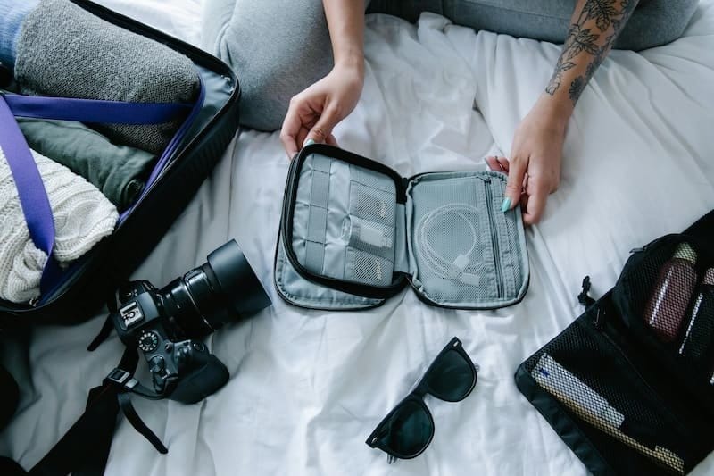 Pack electronics and accessories for travel