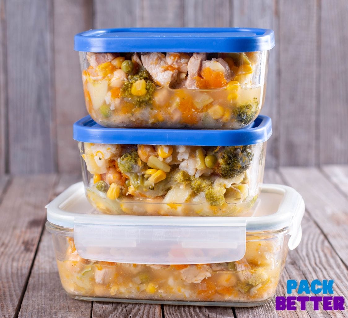 three containers as food packing solutions